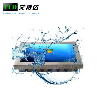 qualità  Heavy Duty Rugged Touch Screen Monitor Stainless Steel Housing Silver / Black Color fabbrica