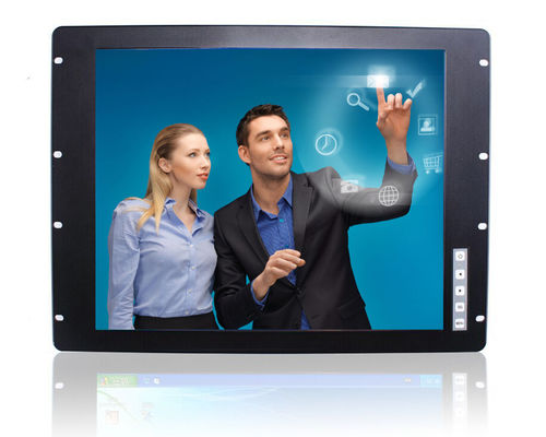 Monitor LCD montado en rack de alta resolución, panel LCD del soporte de estante de 250nits/de HD