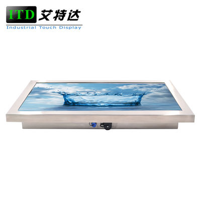 El monitor rugoso impermeable HDMI de la pantalla táctil IP66 entró el alto brillo de DC 24V
