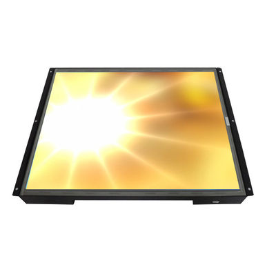 Alto brillo monitor del marco abierto de 19 pulgadas, monitor rugoso de la pantalla táctil del LCD