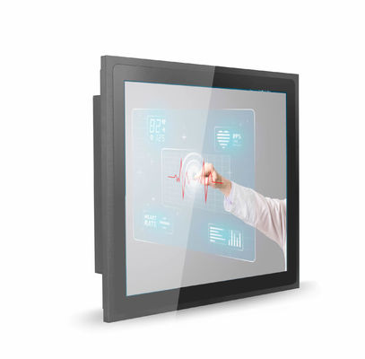 pantalla táctil industrial de la PC del panel de 17" 250 liendres con la superficie plana del bisel de aluminio