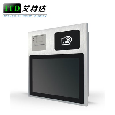 Ordenador rugoso integrado IP65 del panel de la pantalla táctil para la cocina fácil limpiar