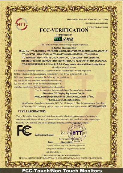China Shenzhen ITD Display Equipment Co., Ltd. certificaciones